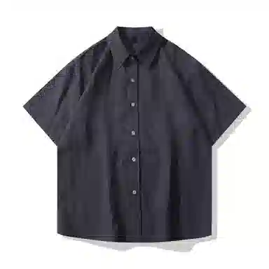 【dme】 日系纯色亚麻轻薄透气薄款宽松衬衣垂感简约休闲百搭衬衫 男女同款