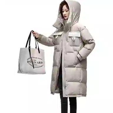 鸭鸭 中长款加厚时尚保暖舒适羽绒服 女款