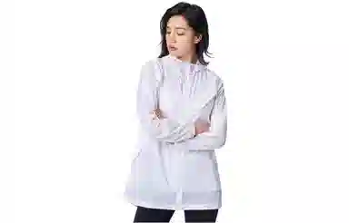 探路者 纯色户外轻薄透气凉感科技连帽皮肤衣 女款