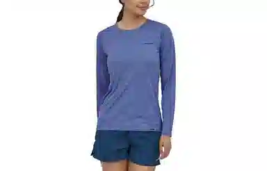 patagonia Women's Long-Sleeved Capilene Cool Daily Graphic Shirt C1logo T