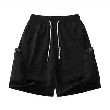 敦煌博物馆 美式街头多口袋机能飘带宽松薄款轻量化篮球裤百搭运动五分裤休闲短裤 男女同款