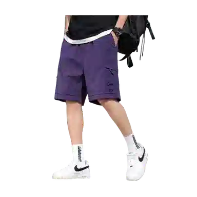 北极绒 时尚舒适潮流裤子运动五分裤薄款宽松户外速干冰丝潮牌休闲短裤 男款