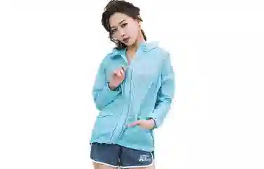 探路者 纯色拉链连帽防晒衣 女款