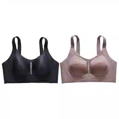 欧迪芬 欧迪芬 无痕轻薄亲肤透气上托聚拢防下垂收副乳无钢圈夏季清凉感两件装文胸 女款