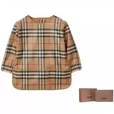 Burberry Kids Check Pullover Tee Beige