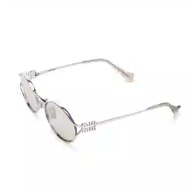 Miu Miu Oval Sunglasses Silver