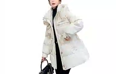 鸭鸭 通勤连帽长袖羽绒服 女款