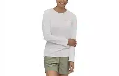 patagonia Women's Long-Sleeved Capilene Cool Daily Graphic Shirt C1logo T