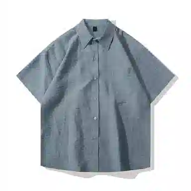 【dme】 日系纯色亚麻轻薄透气薄款宽松衬衣垂感简约休闲百搭衬衫 男女同款