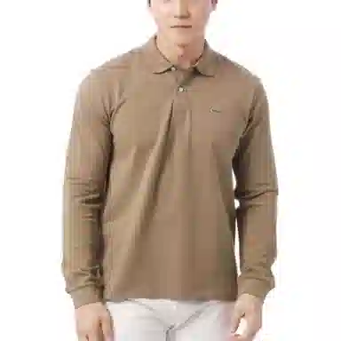Lacoste Logo Patch Long Sleeve Polo