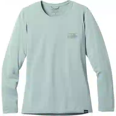 patagonia Women's Long-Sleeved Capilene Cool Daily Graphic Shirt C1logo T