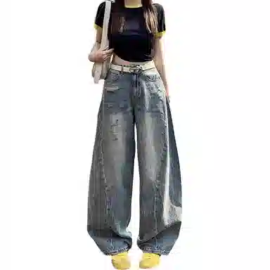 玫丝朵 时尚简约优雅百搭牛仔裤 女款