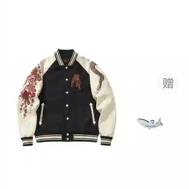 大白鲨  时尚简约国潮重工潮流棒球服 男款