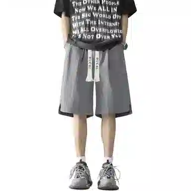 独驰 美式高街垂顺五分休闲短裤 男女同款