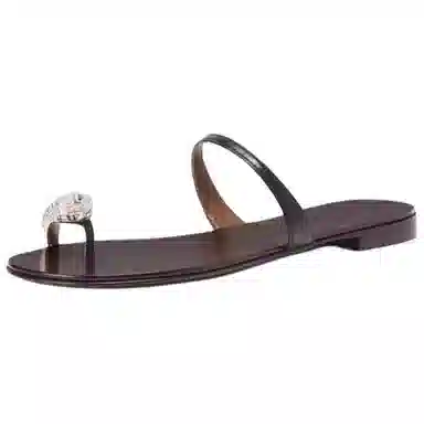 Giuseppe Zanotti 30th Anniversary Black Flip Flops