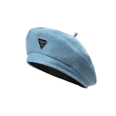 氧气樱桃 水洗牛仔薄款金属标画家 涤纶 贝雷帽 男女同款情侣款