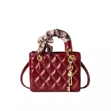 纳兰杜 时尚百搭菱格戴妃包夏季洋气小香风高级感小众品牌女包 合成革 手提包单肩斜挎包 常规 女款 多色