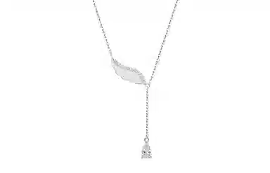 CAROMAY Angel Wings Necklace Silver