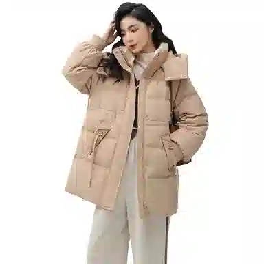 鸭鸭 纯色气质时尚高级感保暖羽绒服 女款