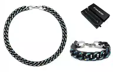 Cooraree Van Gogh Starry Sky Series Cuban Chain Set