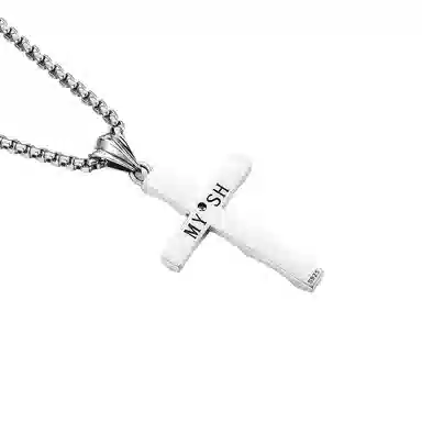 MYSH 925 Silver Cross Pendant Necklace
