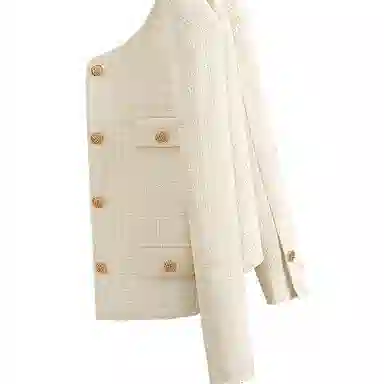 丝柏舍 小香风长袖单排扣圆领舒适简约气质截短外套 女款