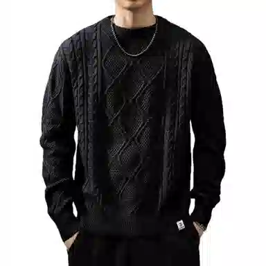 贵色 高端美式重磅宽松休闲针织衫 男款