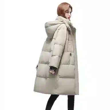 鸭鸭 宽松连帽白鸭绒时尚冬季外套羽绒服 女款