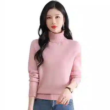 恒源祥 高端品质精细厚款高领针织衫 女款