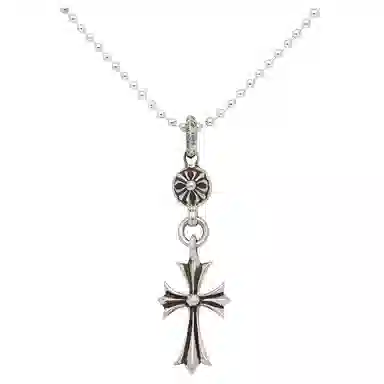 Chrome Hearts Cross Pendant Necklace Silver