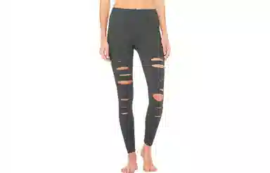 alo yoga HIGH-WAIST RIPPED WARRIOR LEGGING