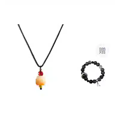 【到手2件】 素于 小众设计天官赐福轻奢高级时尚百搭开运#好运 白玉菩提 项链 男女同款情侣款