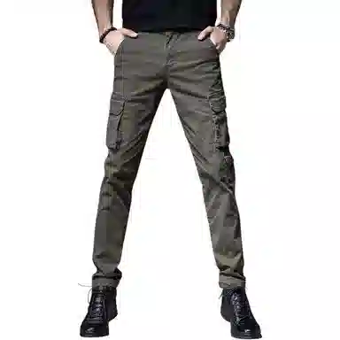 贵色 时尚都市纯色微弹中腰休闲裤 男款