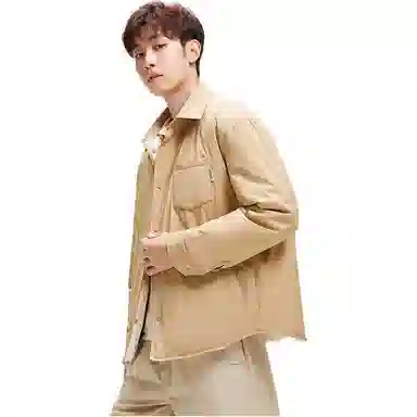 鸭鸭 长袖短款纯色羽绒服 男女同款