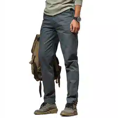 季言 直筒纯色百搭休闲裤 男款