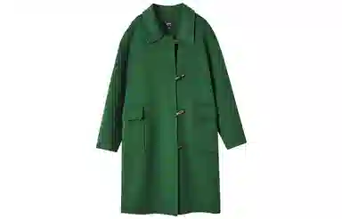 【dme】 纯色牛角扣简约长袖大衣 女款