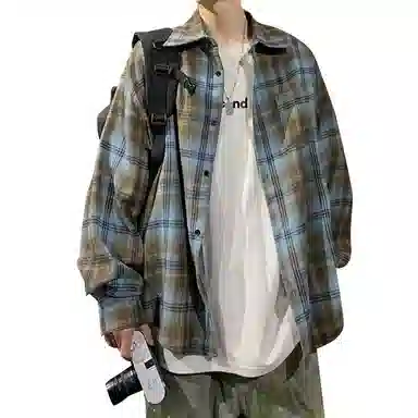 AWAO Plaid Shirt Jacket