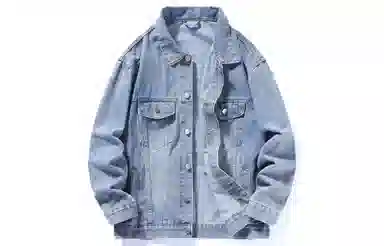 王者荣耀 美式复古水洗做旧翻领宽松舒适高街休闲百搭时尚牛仔外套 男女同款