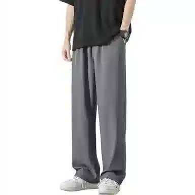 羽浅 夏季经典百搭直筒舒适潮流垂顺薄款长裤休闲裤 男款