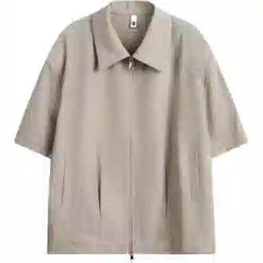 布客行 美式高街潮牌时尚个性设计感纯色日常通勤基础款休闲翻领宽松夹克外套 男女同款