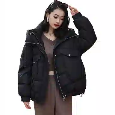 鸭鸭 连帽加厚保暖羽绒服 女款