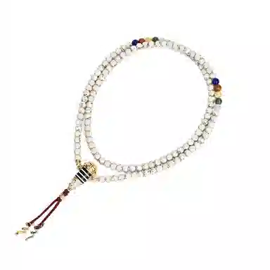 钰澜文玩 鲸落满配毛感料大留白旋珠#好运 星月菩提 项链 男女同款情侣款