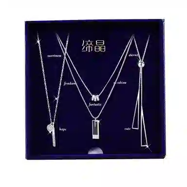 缔晶 长款简约时尚潮流礼盒 优雅气质外套上衣造型配饰 合金 项链 女款