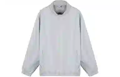 乔丹 运动生活系列 梭织开衫立领运动长袖夹克 男款 浅苔灰