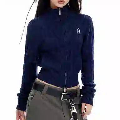 APEA Vintage Embroidered Knit Cardigan