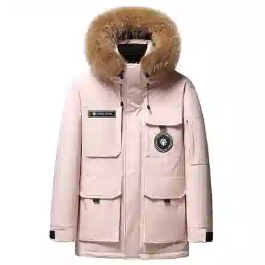 鸭鸭 蓝钻系列 中青年时尚韩版休闲百搭连帽宽松户外运动防寒保暖中长款羽绒服 男女同款