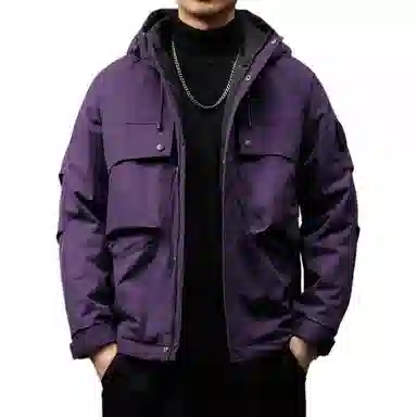 贵色  高端美式户外纯色  防水冲锋衣 男款