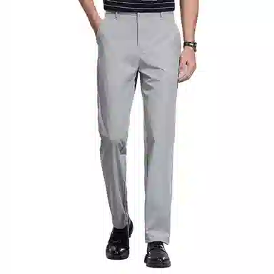 红豆 凉感防晒透气纯色轻商务直筒休闲裤 男款