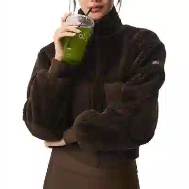 Alo Yoga Sherpa Edge Bomber Ivory