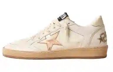 Golden Goose Ball Star White Brown Vintage